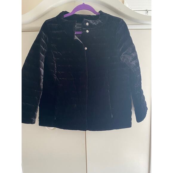 Talbots Quilted Velour Bomber Jacket Size 8 - Picture 1 of 5